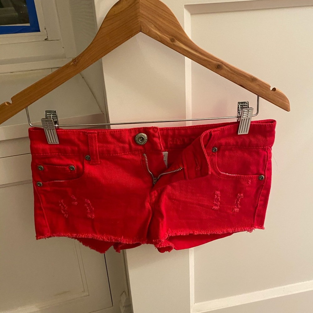 Red shorts, never worn